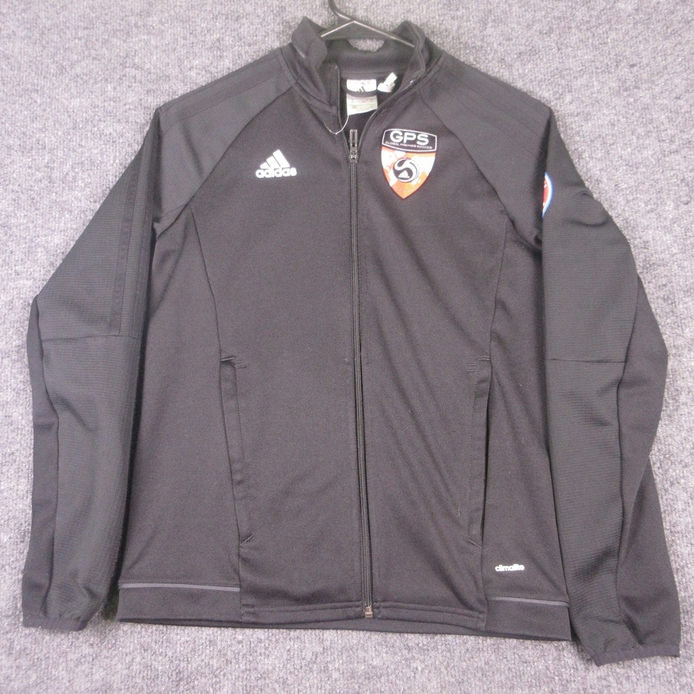 Bayern Munich Jacket Boys Medium Black Soccer Adidas GPS Climalite Track Zip